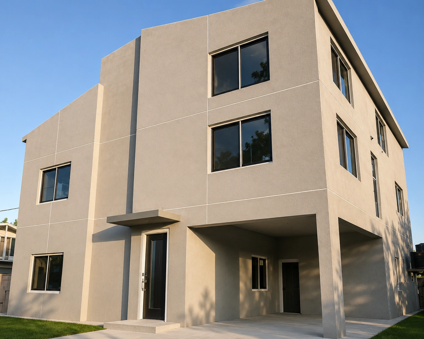 Modern residential impact windows installed on a home in Miami Lakes