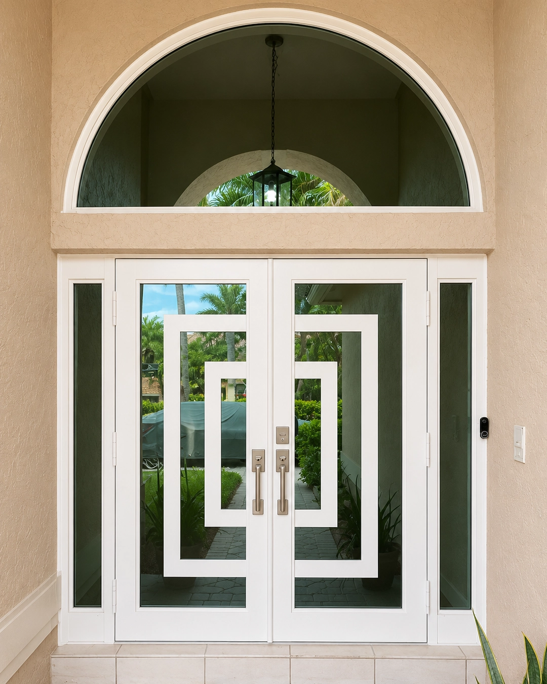 Elegant impact French doors installed at a Pinecrest residence