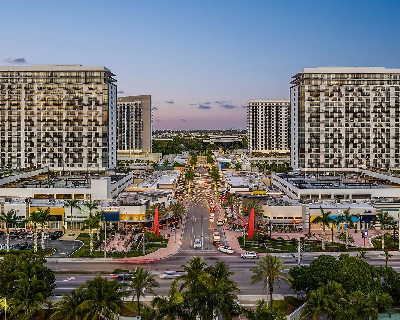 Doral commercial property with modern glass entrance and aluminum framing