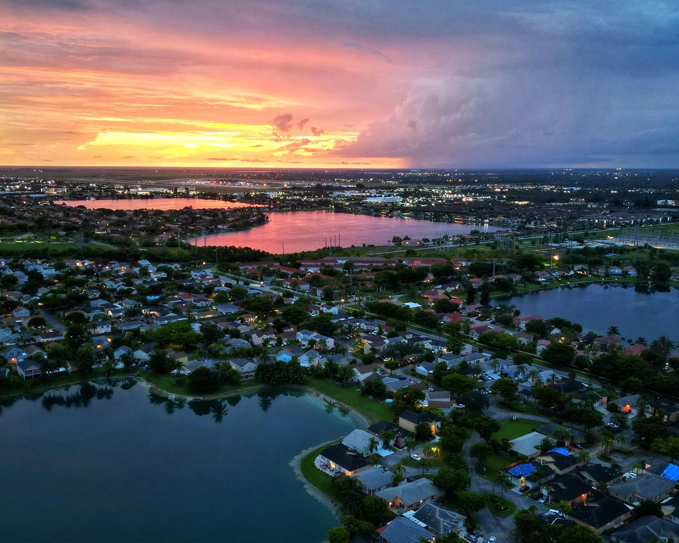 Miami Lakes residential property with coordinated impact windows and doors