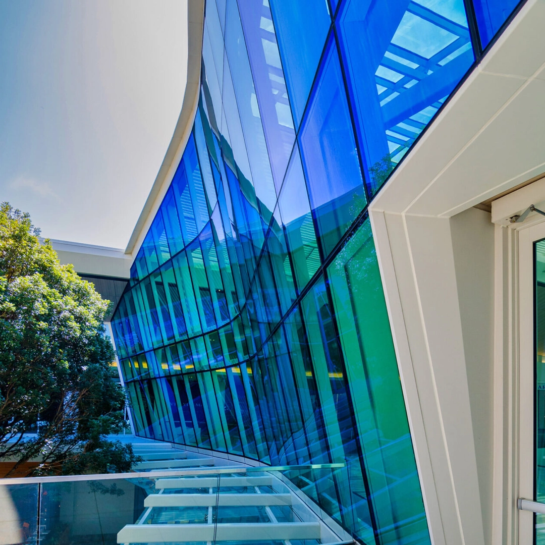 Commercial storefront with modern glass and aluminum framing