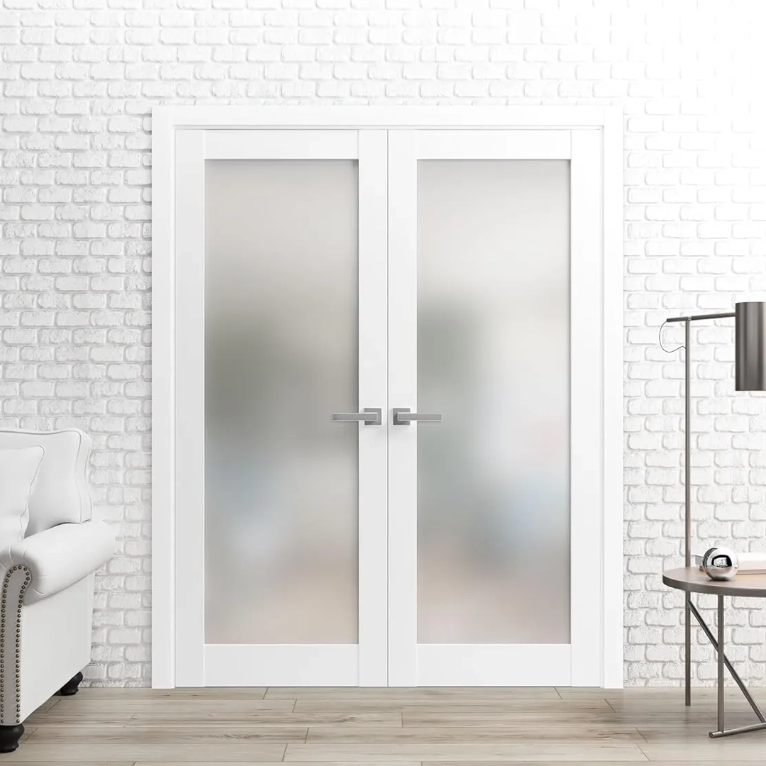 Modern architectural impact French doors on a residential property