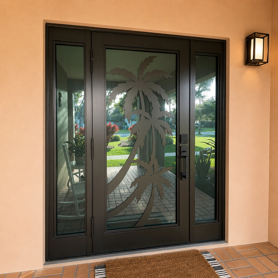 Residential property with coordinated impact window and door systems